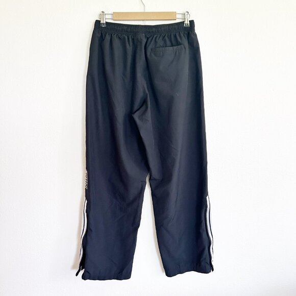 Nike Track Pants L Black Windbreaker Zip Ankle Pull On Elastic Waist Logo - Picture 6 of 10